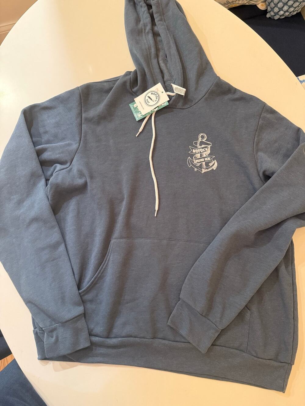 No Fok’n Way Grey Hoodie XL North Fork Long Island. NWT
